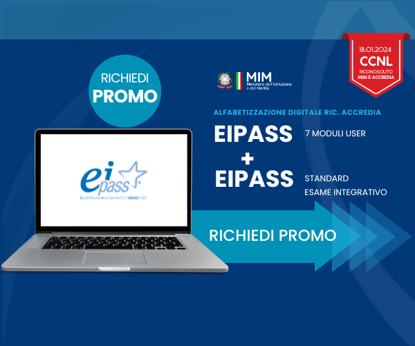 EIPASS 7 MODULI USER + ESAME INTEGRATIVO EIPASS STANDARD